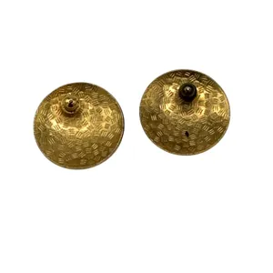 Vintage‎ Cloisonne Earrings Red Purple Flower Enamel Earrings Gold Tone Studs thumbnail 2