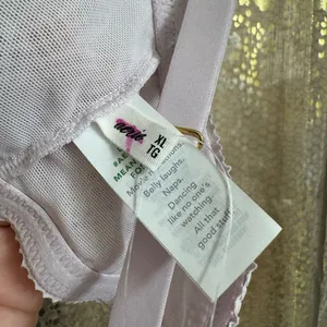 Aerie Pastel Lilac Purple Lace Bandeau O Ring Back Bralette XL thumbnail 6
