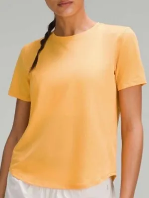 Lululemon Shirt Size 2 Orange Mango‎ Dream High Neck Running Sporty Clean Girl thumbnail 1