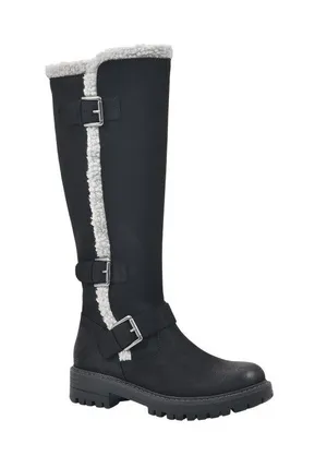 NWT Cliffs By White Mountain Merritt Tall Shaft Boot Black / Fabric 8.5M thumbnail 1