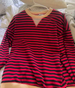 Striped Crewneck Red thumbnail 1