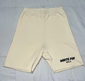 White Fox Ribbed Biker Shorts thumbnail 1