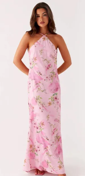 Peppermayo Pink Floral Maxi Dress thumbnail 1