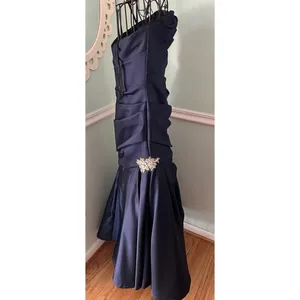 BARBARA KATZ BOCA RATON formal strapless 8 ‎ navy blue gown thumbnail 2