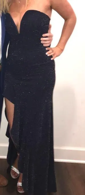 Sparkly Blue Formal or Prom Dress Size 4 thumbnail 1