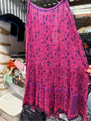 Poupette St. Barth Pink and Purple Floral Tiered Mini Dress thumbnail 4