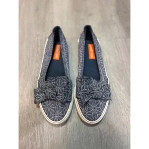 Rocket Dog Women's Size 8 Blue Geometric Canvas Bow Slip-On Ballet Sneakers thumbnail 2