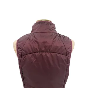 Lululemon Layer Up Reversible Vest‎ Burgundy Red Insulated Full Zip Size 6 thumbnail 6