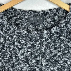 Rag & Bone Black & Gray Textured Merino Wool Blend Sweater Size Small thumbnail 3