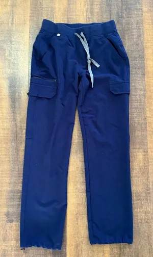 FIGS Technical Collection Navy Cargo Scrub Pants XS Drawstring Jogger thumbnail 1
