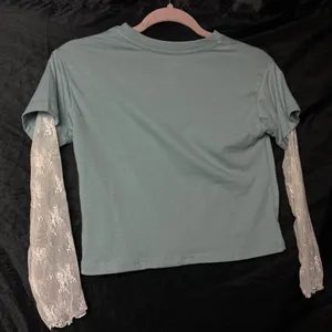 Y2K Baby Tee Blue Size XS thumbnail 5