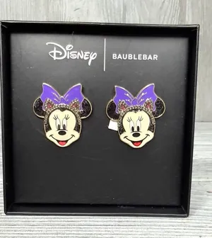Disney Minnie Mouse Bow Earrings BaubleBar Halloween Disney Jewlery thumbnail 1