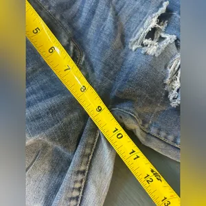 American Eagle Outfitters Light Blue Distressed Skinny Jeans | Size 4 Short thumbnail 8