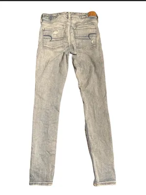 American Eagle Ne(x)t Level Stretch Distressed Skinny Jeans light wash Size 6 thumbnail 3