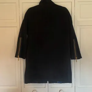 T Tahari wool blend black funnel neck snap closure peacoat 8 thumbnail 8