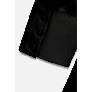Zara Short Satin Black Dress Sz XS NWOT #4764 LBD Glam Cocktail Date thumbnail 5