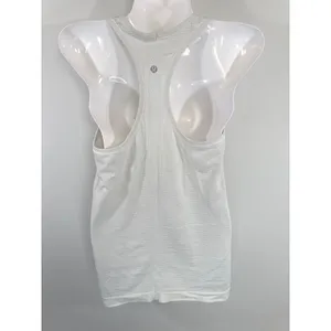 Lululemon‎ Swiftly Tech Racerback Tank Top 2.0 White Grey Stripe Size 6 Slim Fit thumbnail 4