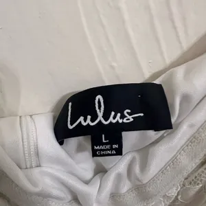Lulu’s white lace strapless dress size L thumbnail 5