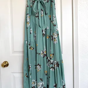Free People All I Got Floral Printed Maxi Dress 0 XS Blue thumbnail 7