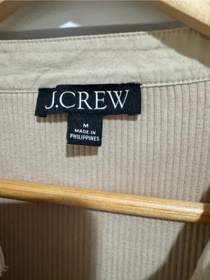 J. Crew Ribbed Puff Sleeve Henley Top thumbnail 3