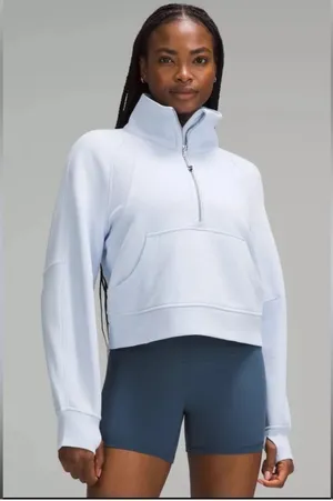 Lululemon Oversized Funnel Neck Scuba Half-Zip in Windmill thumbnail 1