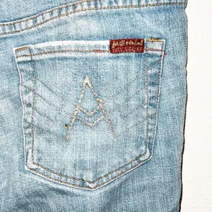 7 For All Mankind Women's Wide Leg Low To MidRise Flare Light Blue Jeans thumbnail 9