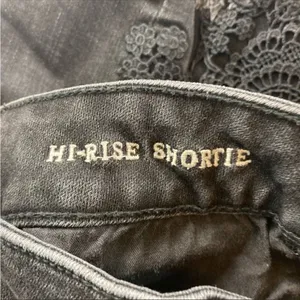 American Eagle Womens Black Super Stretch X Hi Rise Crochet Accent Short Size 4 thumbnail 10