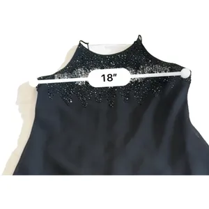 Vintage Cachet Black Sequin Formal Maxi Gown Women's 12 Sleeveless Boat Neck thumbnail 10