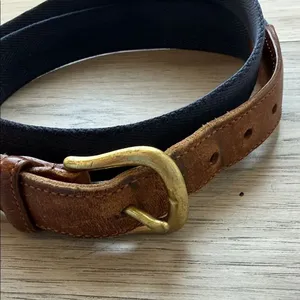 Coach Belt Navy Leather thumbnail 2
