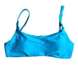 NWT Andie Swim The Riviera Bikini Top Adjust Straps Removable Cup M Coastal Blue thumbnail 11