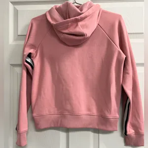 Nike Womens Pink with Racing Stripes Hooded Warm up Jacket - Size Small - VGUC thumbnail 2