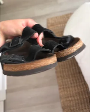 Birkenstock Arizona Black Suede Sandals thumbnail 5