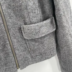 ANN TAYLOR Blazer Size Medium Wool Blend Gray Business Casual Office Work Career thumbnail 6