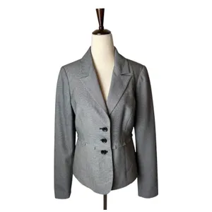 The Limited Blazer Women Small Gray Houndstooth‎ Single Breasted Academia Preppy thumbnail 2