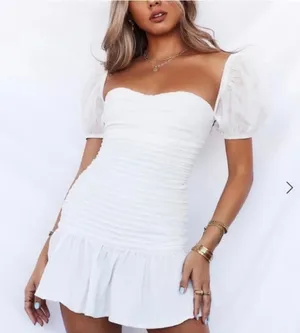 Hello Molly Mini Dress White thumbnail 1