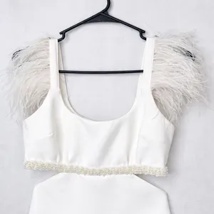 Likely‎ Taliah Feather Pearl Beaded Cut Out Mini Dress thumbnail 9