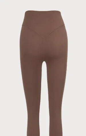 BERLOOK Brown High Waisted Leggings 25” 14 Size M thumbnail 7