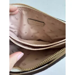 Kate Spade Soft Leather Shoulder Crossbody Purse Handbag Cream Pink 10"x7"x4" thumbnail 8
