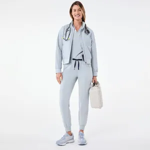 Figs Zamora High Waisted Dusty Blue Joggers Scrub Pants Womens XXL Tall Nurse thumbnail 2