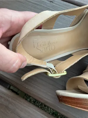 Franco Sarto Neutral Beige Open-Toe Slingback Heels🌷🌷 thumbnail 7