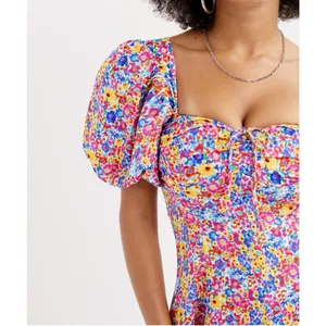 For Love & Lemons Blue Dizzy Floral Dress S‎ $249 thumbnail 3