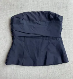ZARA Navy Strapless Top thumbnail 2