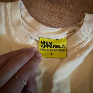 NHIM Apparel butter yellow Short-Sleeve Graphic Tee with Blue Print thumbnail 3
