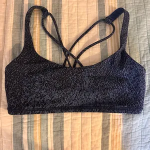 Lululemon sports bra blue and black thumbnail 1