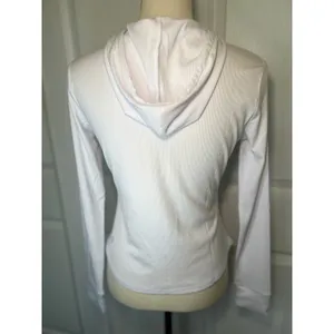Lululemon‎ Ribbed Nulu Hooded Define Jacket White LW4AWLS Size 10 thumbnail 3