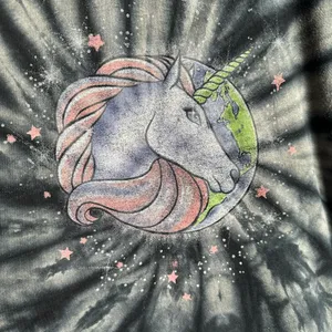 🖤Junk Food Unicorn World Black Tie-Dye Tee T-Shirt thumbnail 5
