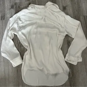 Wilfred Aritzia Silky Pearl Color Button Up Blouse Business Casual Office XS thumbnail 2
