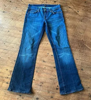 7 for All Mankind western cowboycore 27 luxe bootcut jeans thumbnail 1