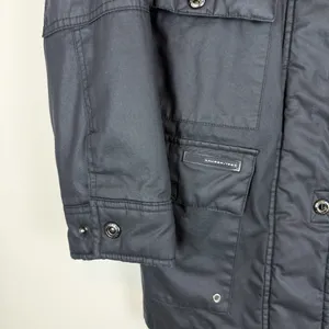 Lauren Ralph Lauren Black Waxed‎ Cotton Barn Jacket Chore Coat Size Small thumbnail 4