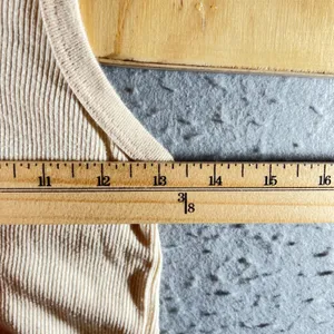 1271 | John Galt Radio Silence Graphic Ribbed Cropped‎ Tank Top Tan Womens OS thumbnail 3